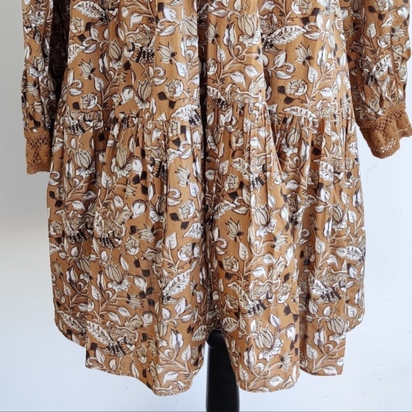 Anthropologie Dress Let Me Be Jemma Tan Size 8 Boho - Picture 5 of 16